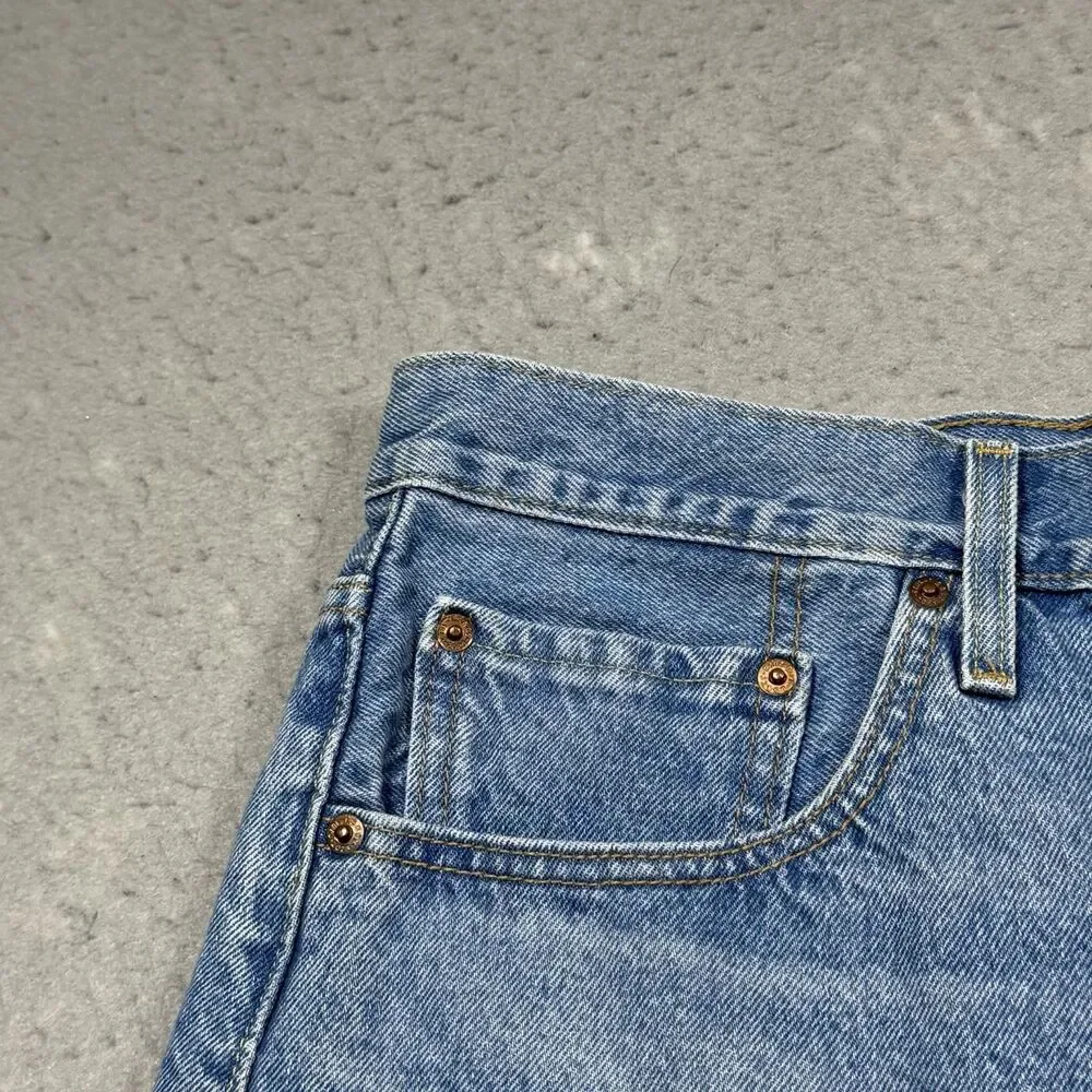 Levi's 150 Anniversary Jean Shorts Women’s 30 Blue 501 Original Fit Patched